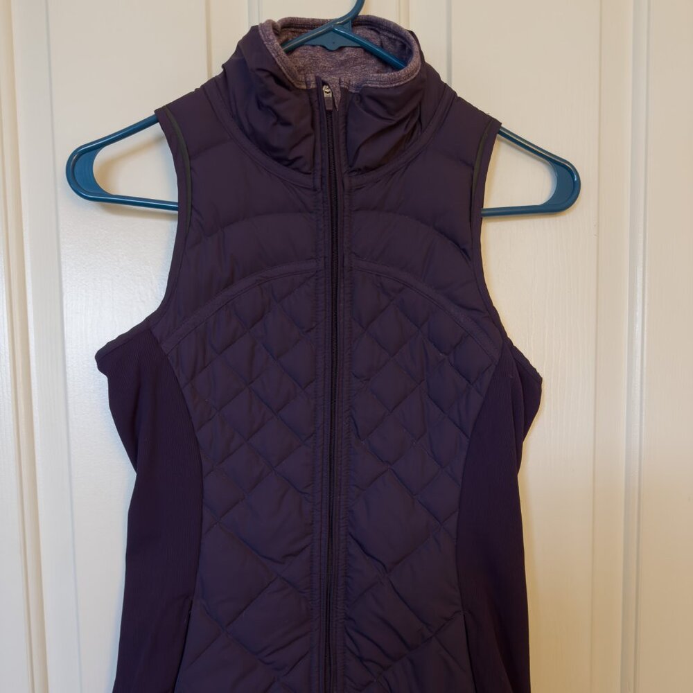 Lululemon Women's Fluff Off Full Zip Purple Quilted Puffer Vest – Size 4
